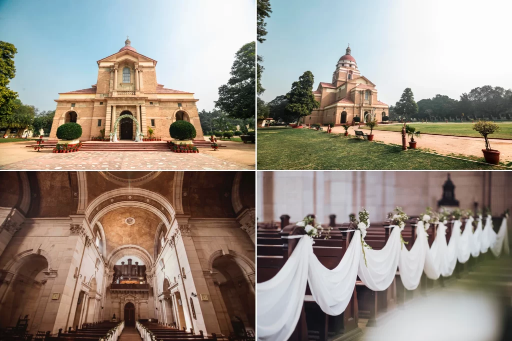 church wedding in New Delhi at Cathedral Church of the Redemption