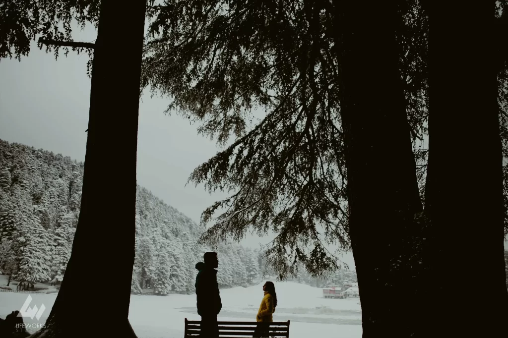 Captivating pre-wedding moments with Medha and Digvijay against the breathtaking backdrop of Khajjiar