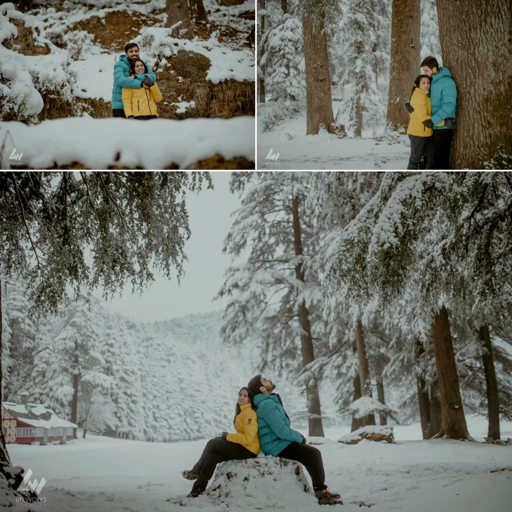 A magical pre-wedding shoot capturing the love between Medha and Digvijay in Khajjiar's enchanting scenery