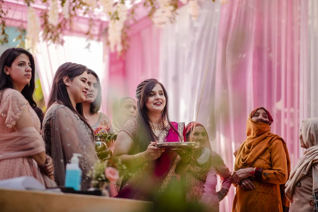 Pre - Destination wedding ceremonies at The Grand Hotel, Delhi, featuring traditional rituals, joyful celebrations, and cultural splendor.