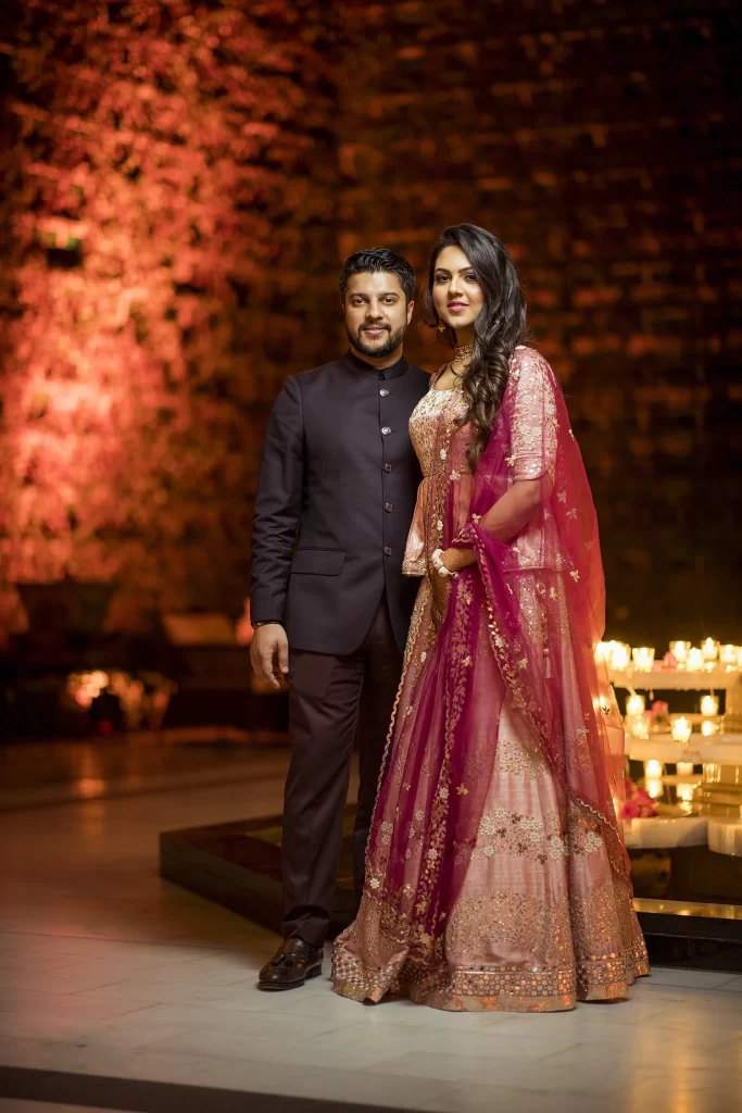 Bride and groom exude happiness and romance in their destination wedding photoshoot at The Oberoi, Delhi, creating timeless memories