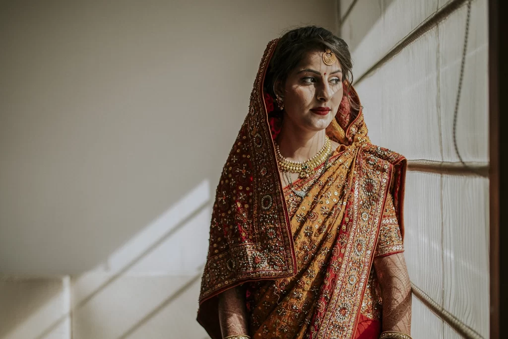 Bride moments before her special day begins.