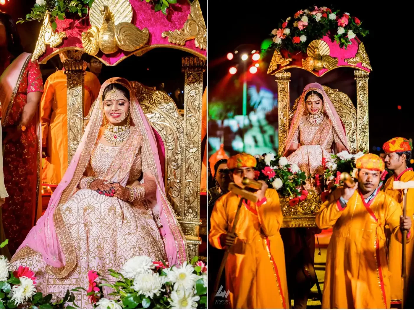 A picturesque view of the bride's grand entrance.