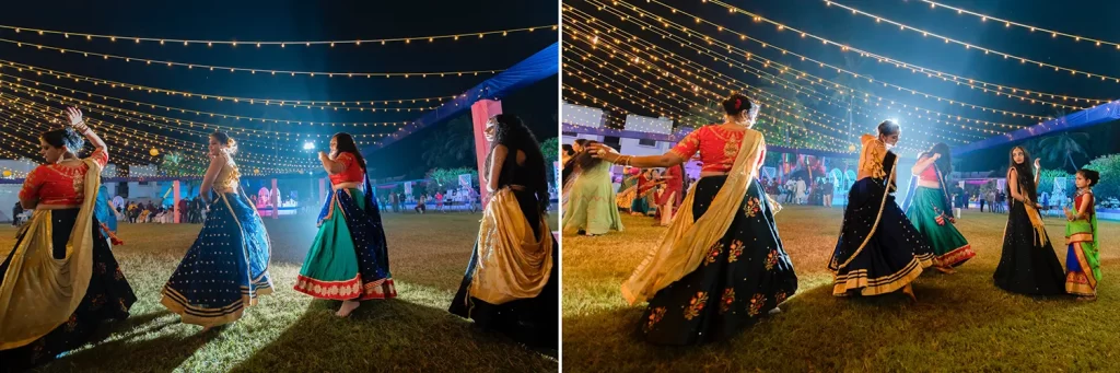 Festive Garba Night at a Gujarati wedding ceremony
